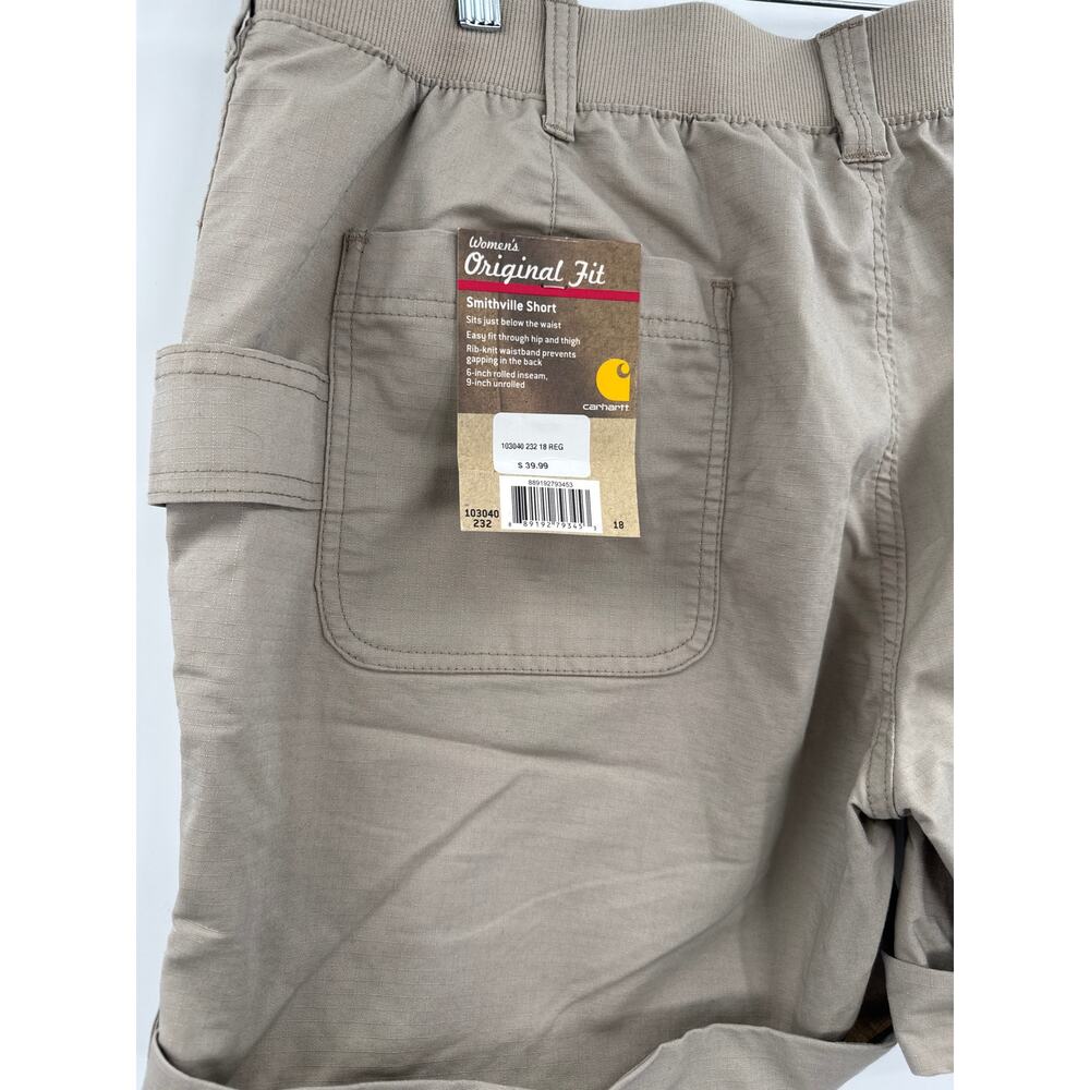 Carhartt smithville original fit light brown shorts size 18 - Picture 6 of 11
